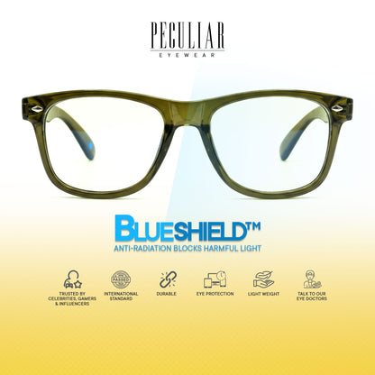 Peculiar Yoo Square Sunglasses Polarized TAC UV400 & Anti-Rad Replaceable Frames for Men Women