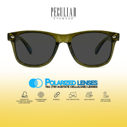 Peculiar Yoo Square Sunglasses Polarized TAC UV400 & Anti-Rad Replaceable Frames for Men Women