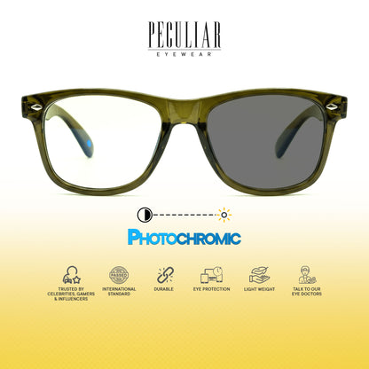 Peculiar Yoo Square Sunglasses Polarized TAC UV400 & Anti-Rad Replaceable Frames for Men Women