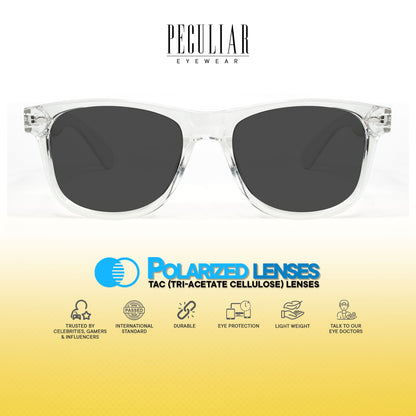 Peculiar Yoo Square Sunglasses Polarized TAC UV400 & Anti-Rad Replaceable Frames for Men Women