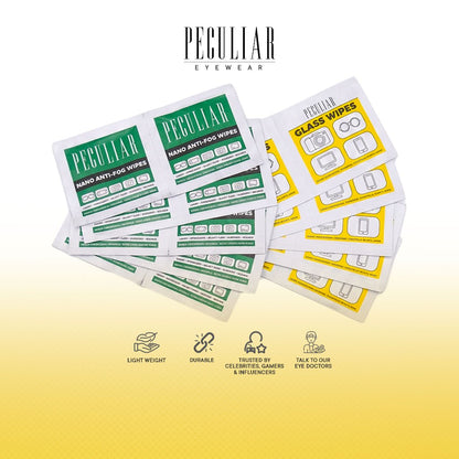 Peculiar Anti-Fog Wipes 20pcs only Bundle Nano-Technology Cleaner Non-Toxic Quick Dry