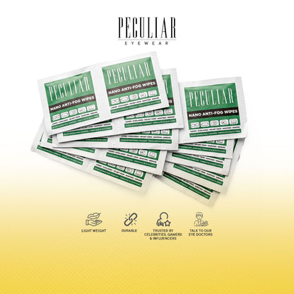Peculiar Anti-Fog Wipes 20pcs only Bundle Nano-Technology Cleaner Non-Toxic Quick Dry