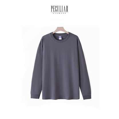 Peculiar DarkGray Long-sleeved Pure Cotton Breathable Shirt for Men And Women