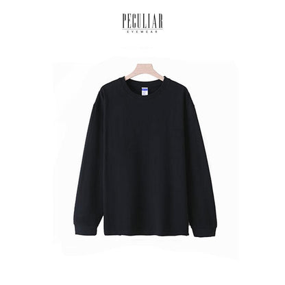 Peculiar Black Long-sleeved Pure Cotton Breathable Shirt for Men And Women