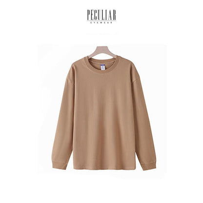 Peculiar Khaki Long-sleeved Pure Cotton Breathable Shirt for Men And Women