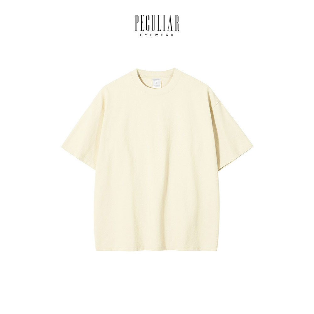 Peculiar Apricot Oversize T Shirt Pure Cotton American Style 300g for Men And Women