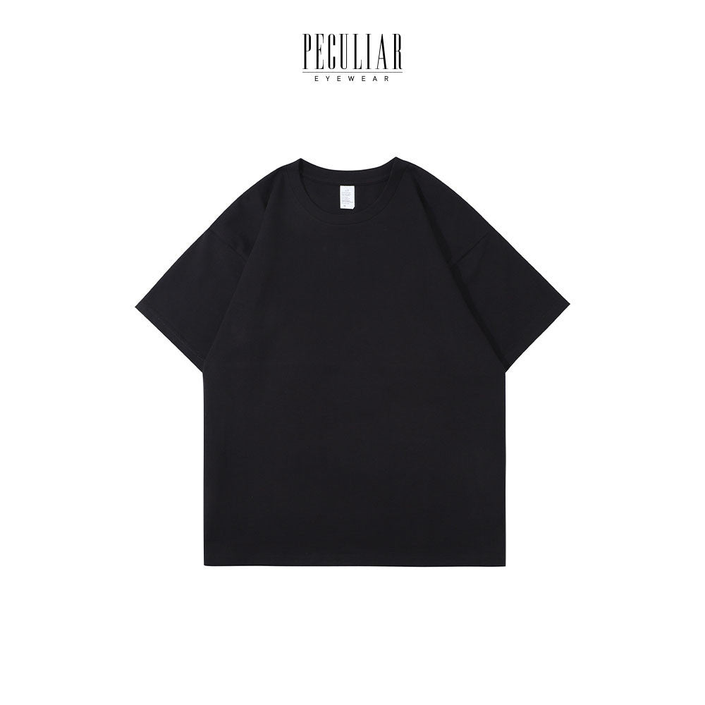 Peculiar Black Oversize T Shirt Pure Cotton American Style 300g for Men And Women