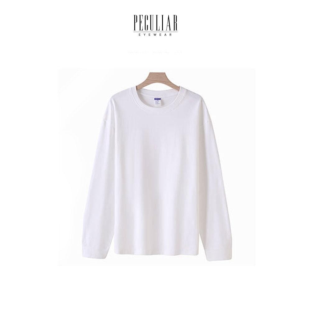 Peculiar White Long-sleeved Pure Cotton Breathable Shirt for Men And Women