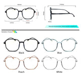 Peculiar DYLAN Oversied Square Polycarbonate Frame Anti Radiation Glasses UV400 - peculiareyewear