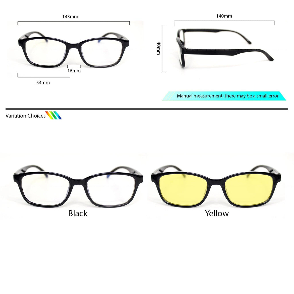 Peculiar XANDER Square Polycarbonate Frame Anti Radiation Glasses UV400 - peculiareyewear