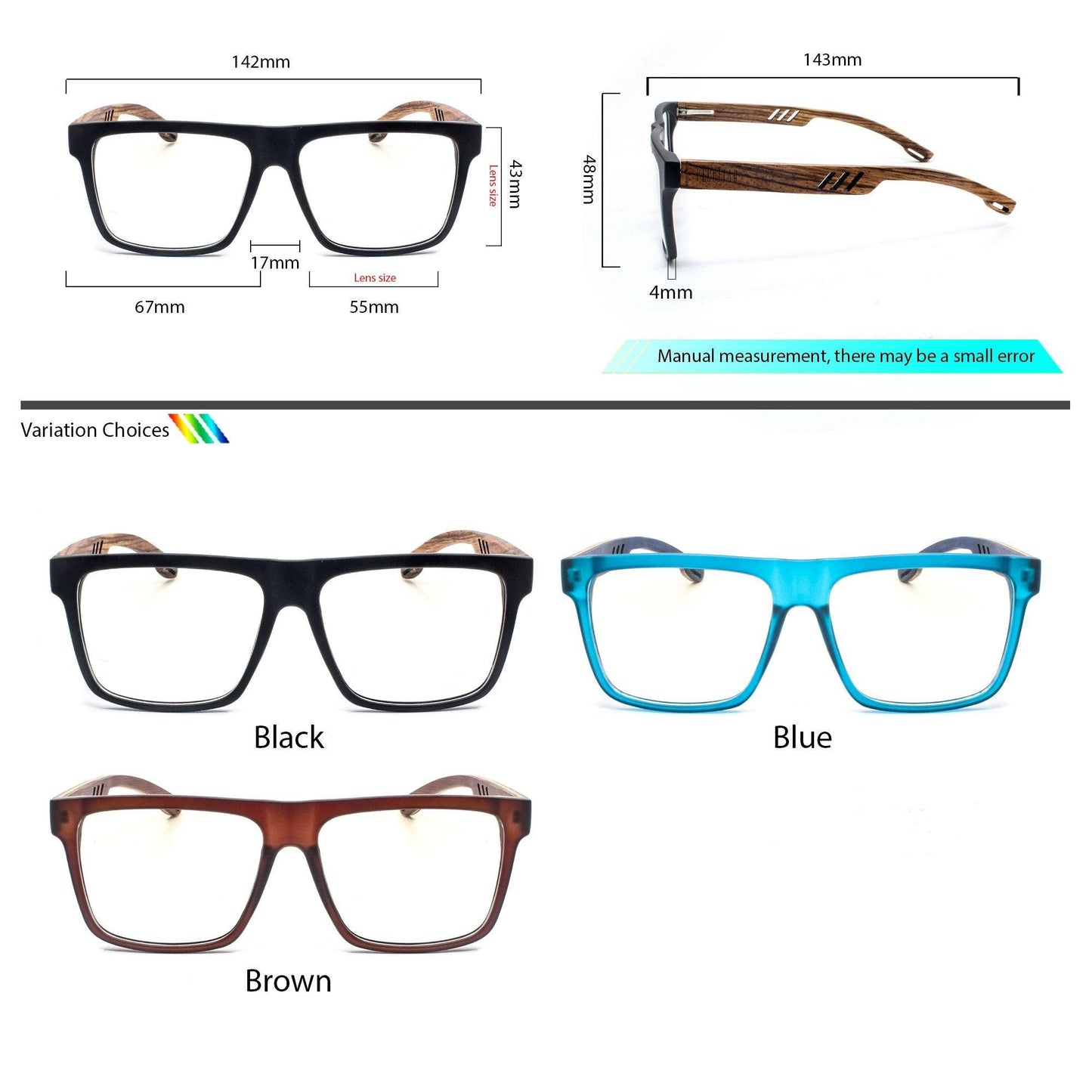 Peculiar JACOB Square Polycarbonate Frame Anti Radiation Glasses UV400 - peculiareyewear