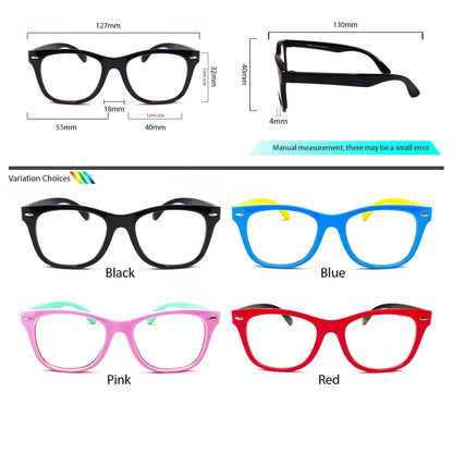 Peculiar AVERY Square KIDS FLEX TR90 Rubberized Frame Anti Radiation Glasses UV400 (5 - 10 Years Old) - peculiareyewear