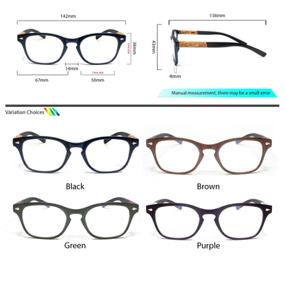 Peculiar DREW Square Acetate Frame Anti Radiation Glasses UV400 - peculiareyewear