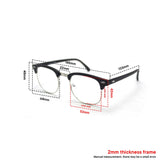 Peculiar CLUBMASTER Square Polycarbonate Frame Anti Radiation Glasses UV400 - peculiareyewear