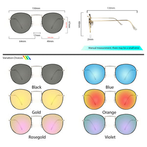 Peculiar Eyewear LOUISE BlackSilver Round Metal Frame Sunglasses Shades For Men and Women