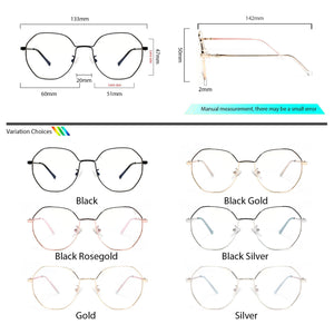 Peculiar ART Deco in Metallic Frame Anti Radiation Glasses UV400 for Men and Women - peculiareyewear