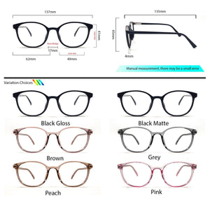 Peculiar PENN Round FLEX TR90 Frame Anti Radiation Glasses UV400 - peculiareyewear