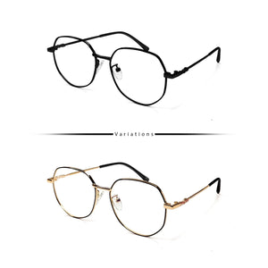 Peculiar NATE Deco Stainless Steel Frame Anti Radiation Glasses UV400 - peculiareyewear