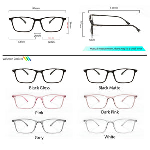 Peculiar ARK Rectangle FLEX TR90 Frame Anti Radiation Glasses UV400 - peculiareyewear