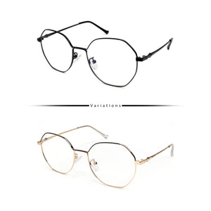 Peculiar ART Deco in Metallic Frame Anti Radiation Glasses UV400 for Men and Women - peculiareyewear
