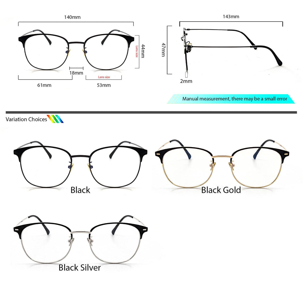 Peculiar THEO Square Frame Anti Radiation Glasses UV400 - peculiareyewear