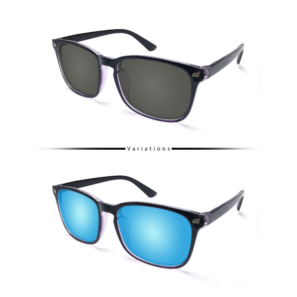 Peculiar Eyewear AOKI BlackBlue Acetate Frame Sunglasses Shades For Men and Women