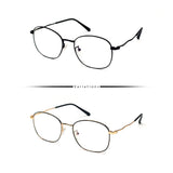 Peculiar JIN Square Stainless Steel Frame Anti Radiation Glasses UV400 - peculiareyewear