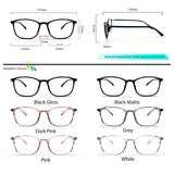 Peculiar DEL Rectangle FLEX TR90 Frame Anti Radiation Glasses UV400 - peculiareyewear