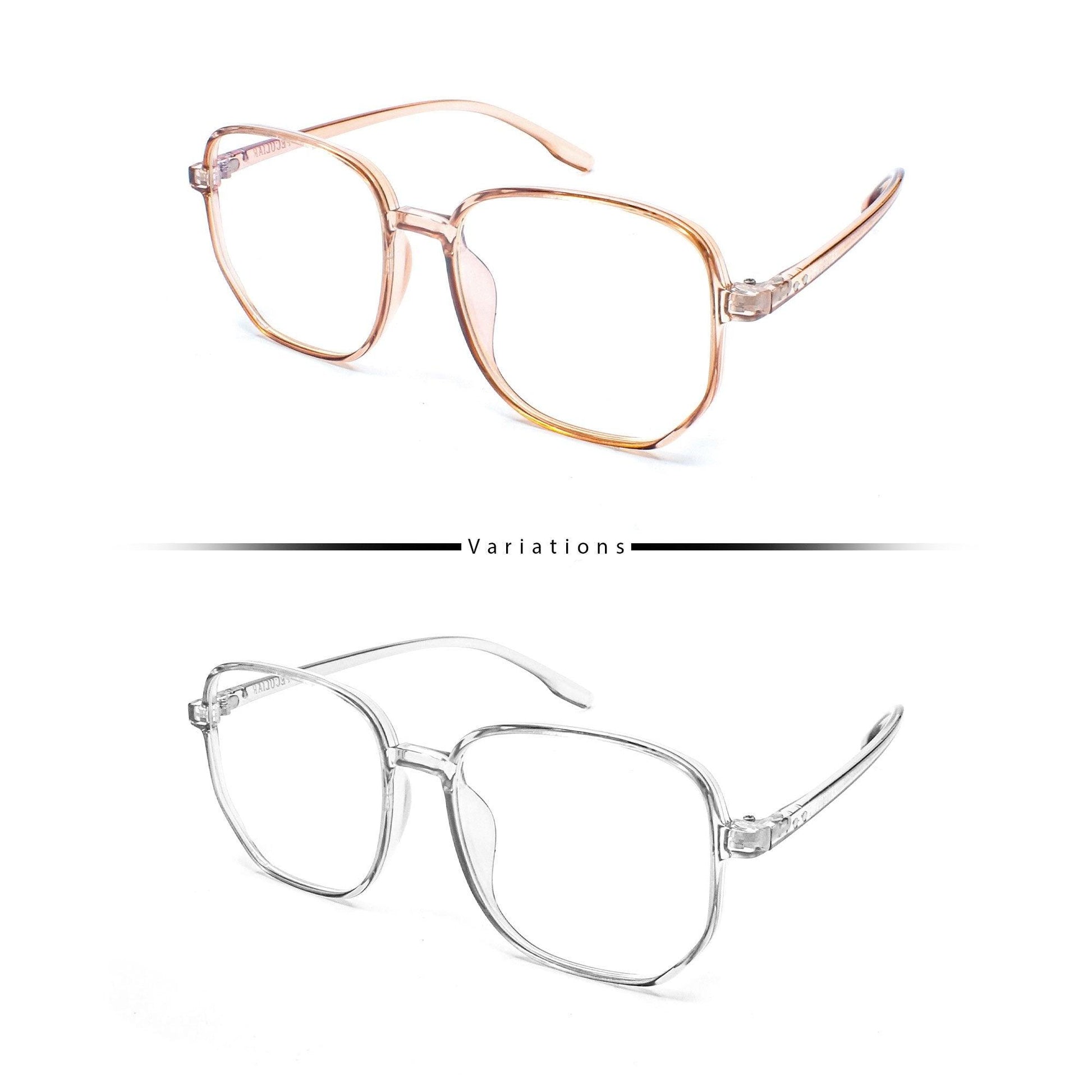 Peculiar DYLAN Oversied Square Polycarbonate Frame Anti Radiation Glasses UV400 - peculiareyewear