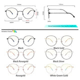 Peculiar SKY Round Metal Frame Anti Radiation Glasses UV400