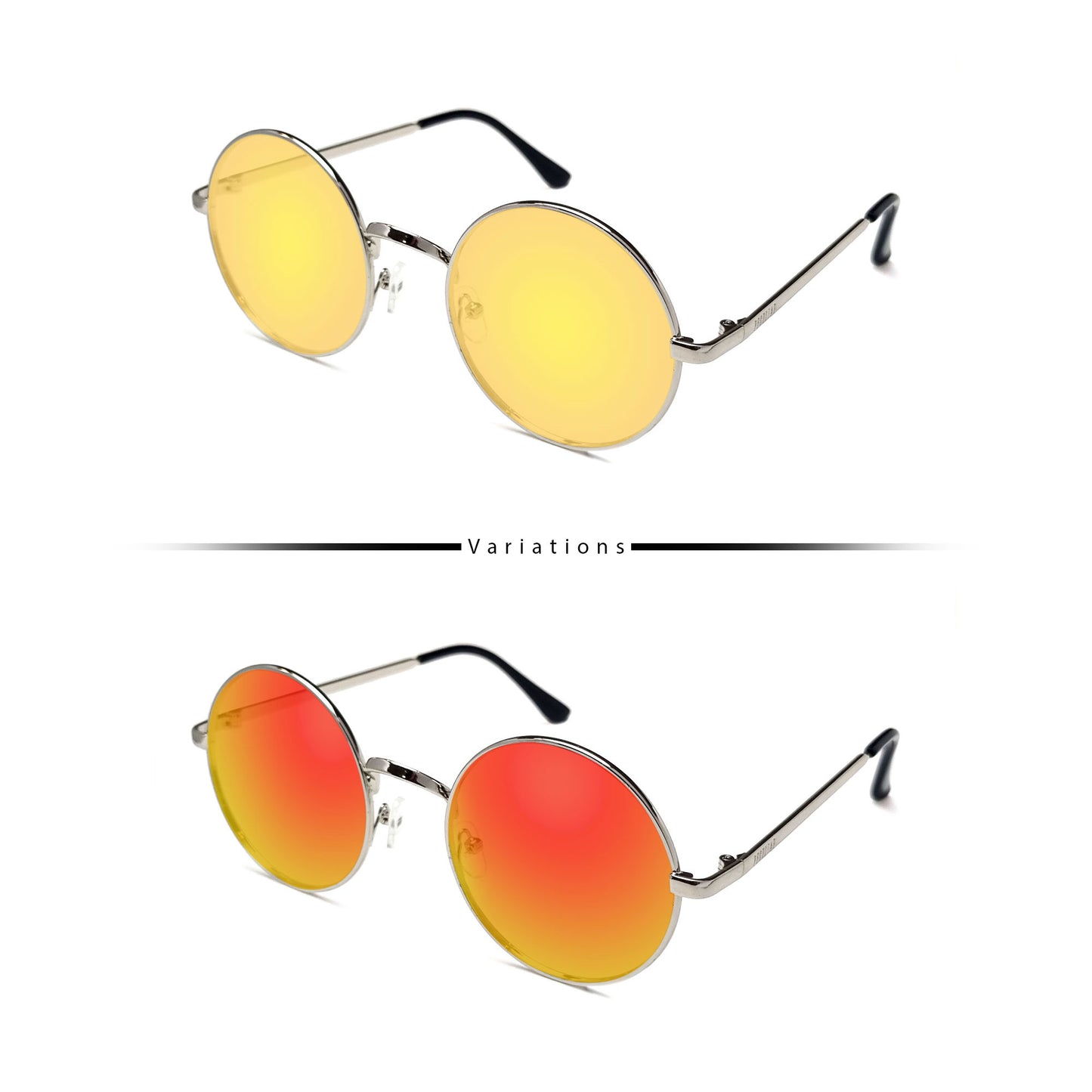 Peculiar Eyewear ELI Silver Round Metal Frame Sunglasses Shades For Men and Women