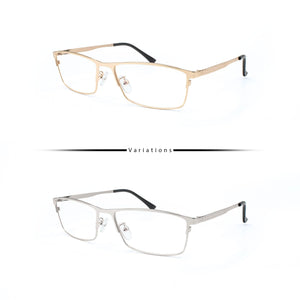 Peculiar YANO Rectangle Stainless Frame Anti Radiation Glasses  UV400 - peculiareyewear