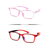 Peculiar JEAN Square KIDS FLEX TR90 Rubberized Frame Anti Radiation Glasses UV400  (5-10 yrs old ) - peculiareyewear