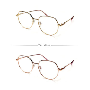 Peculiar NATE Deco Stainless Steel Frame Anti Radiation Glasses UV400 - peculiareyewear