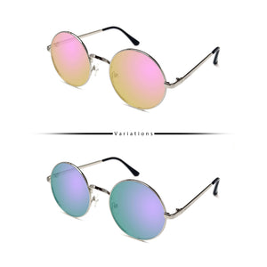 Peculiar Eyewear ELI Silver Round Metal Frame Sunglasses Shades For Men and Women
