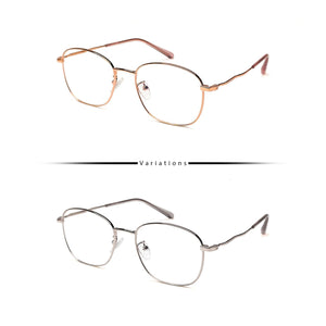 Peculiar JIN Square Stainless Steel Frame Anti Radiation Glasses UV400 - peculiareyewear
