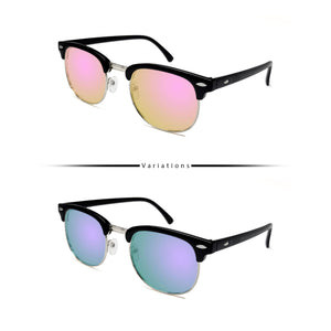 Peculiar Eyewear CLUBMASTER BlackSilver Square Acetate Frame Sunglasses Shades For Men and Women