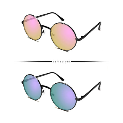 Peculiar Eyewear ELI Black Round Metal Frame Sunglasses Shades For Men and Women