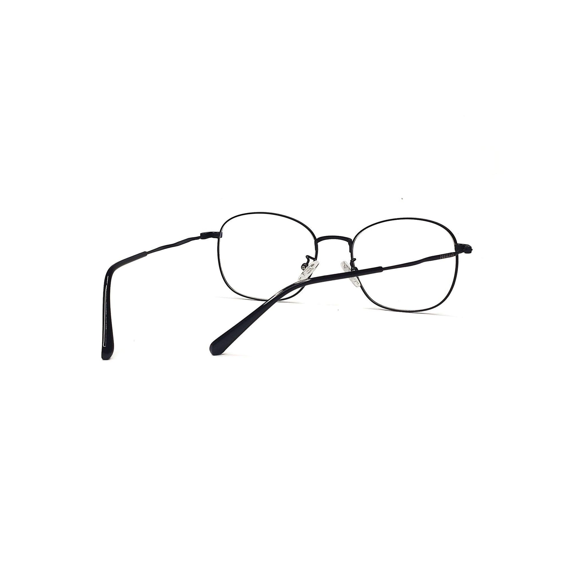 Peculiar JIN Square Stainless Steel Frame Anti Radiation Glasses UV400 - peculiareyewear
