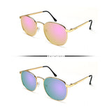 Peculiar Eyewear HUGO Gold Round Metal Frame Sunglasses Shades For Men and Women