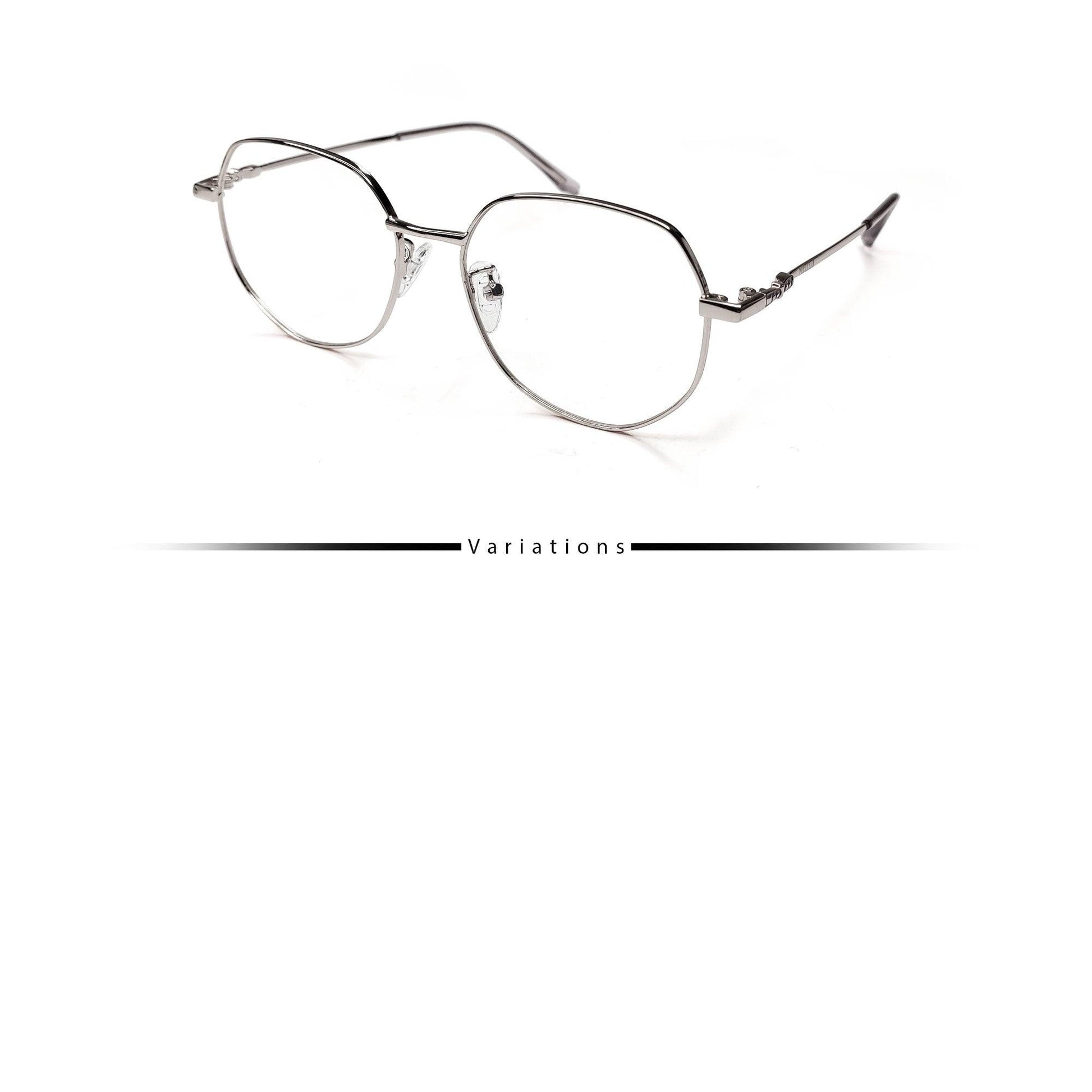 Peculiar NATE Deco Stainless Steel Frame Anti Radiation Glasses UV400 - peculiareyewear