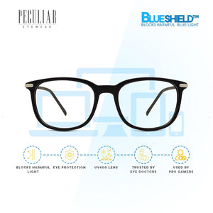Peculiar KNOX Square Anti Radiation Glasses UV400 - peculiareyewear