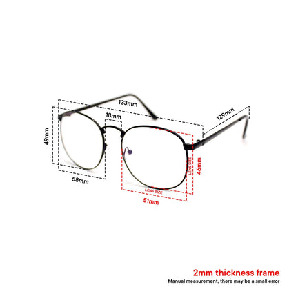Peculiar HUGO Square Alloy (3x Metal Plating) Frame Anti Radiation Glasses UV400 - peculiareyewear
