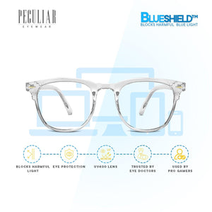 Peculiar HALE Square Anti Radiation Glasses UV400 - peculiareyewear