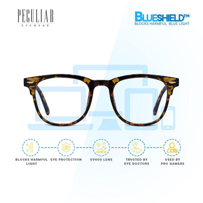 Peculiar HALE Square Anti Radiation Glasses UV400 - peculiareyewear