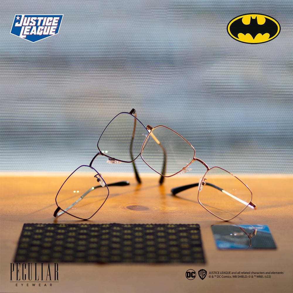 Justice League X Peculiar BATMAN Square METAL Frame Anti Radiation Glasses UV400