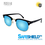 Peculiar Eyewear CLUBMASTER BlackGold Square Acetate Frame Sunglasses Shades For Men and Women