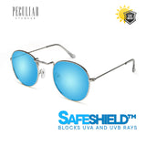 Peculiar Eyewear LOUISE Silver Round Metal Frame Sunglasses Shades For Men and Women