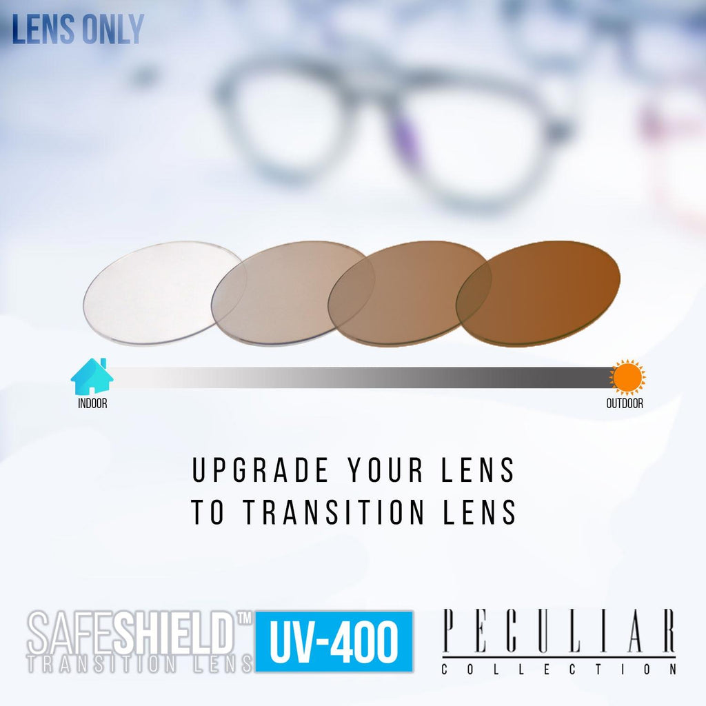 Peculiar Photochromic TransitionPRO Lens PRO Lens Upgrade Lens Upgrade(Lens Only) - Peculiar Advance Anti-radiation Ultralight Weight Photochromic Vision Eye Glasses Transition Lenses Blue Light Lens UV400 - peculiareyewear