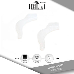 Peculiar SS22A Silicon Rubber Eyeglass Hook End Tips Anti Slip Ear Grip - peculiareyewear